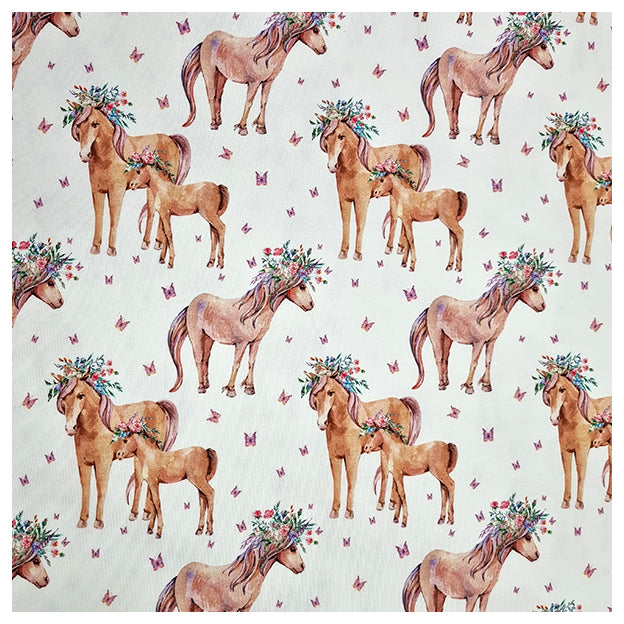 Jersey Digital Pferde – Stoff-Trio