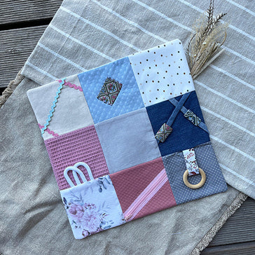 kleine Decke aus verschiedensten Materialien