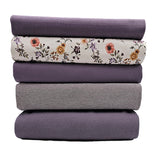 Stoffbox Jersey Blumen naturweiß und Waffelstoff Jersey mit Bündchen