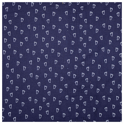 Stoffbox Musselin Fußabdruck und Dino