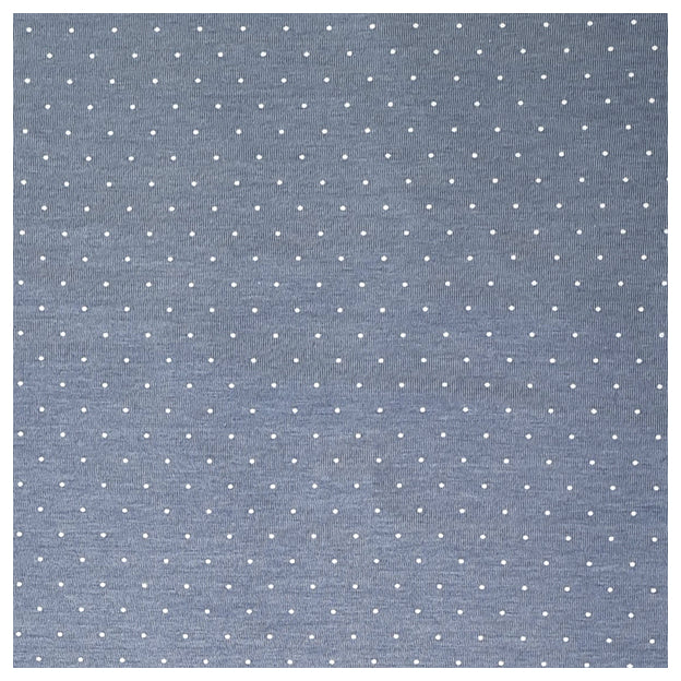 Jersey Stoffpaket Regenbogen und Punkte himmelblau mit Bündchen