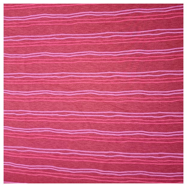 Stoffpaket Alpensweat Rosen und streifen mit Bündchen Bio