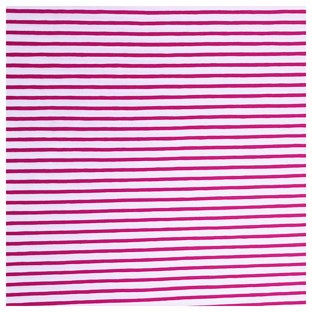 Stoffbox Jersey  Blumenmuster und Waffeljersey mit Bündchen fuchsia