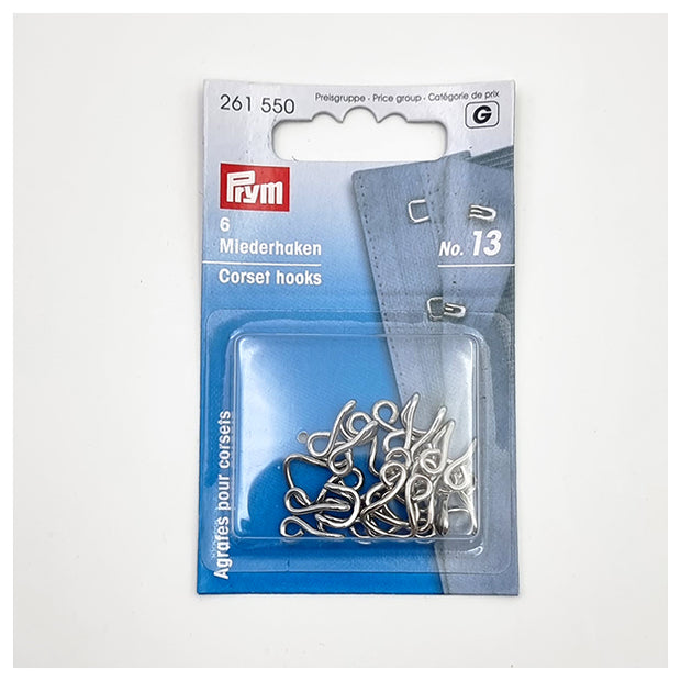 Miederhaken silber No. 13 von Prym