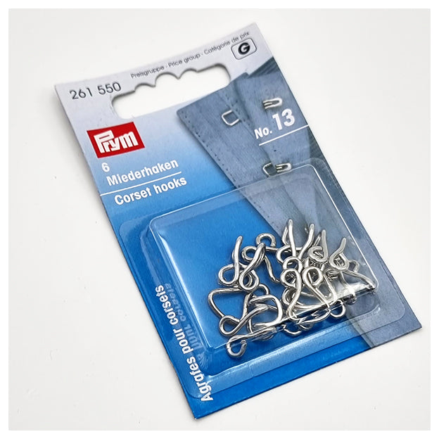 Miederhaken silber No. 13 von Prym