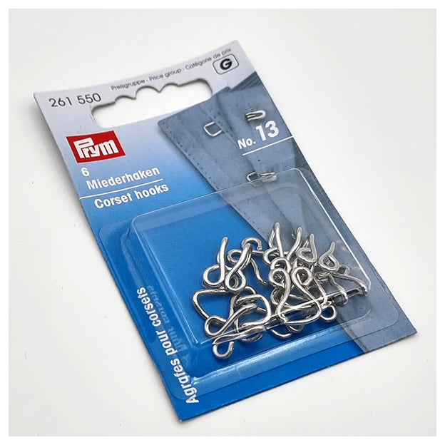 Miederhaken silber No. 13 von Prym