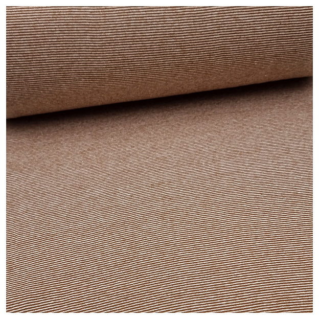 Jersey Stoffpaket Regenbogen hellbraun und uni mit Bündchen