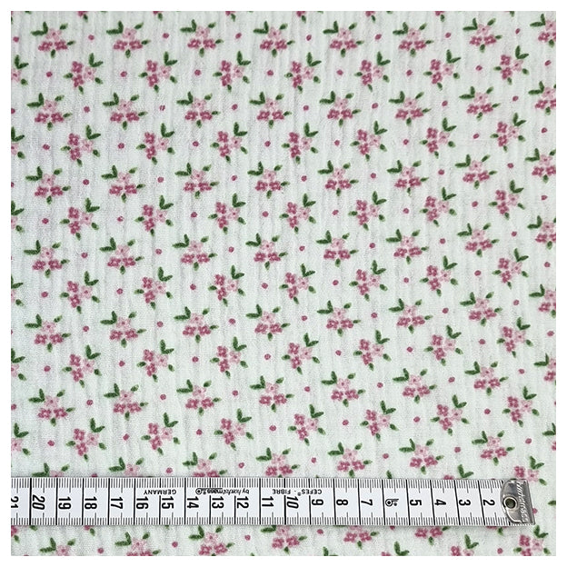 Musselin Baumwolle Rosen in rosa
