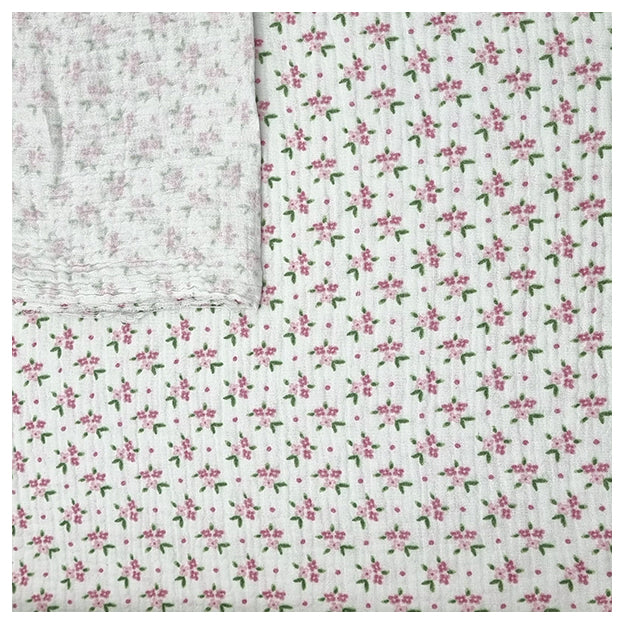 Musselin Baumwolle Rosen in rosa