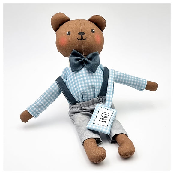 Baumwoll Panel Kuscheltier zum selber Nähen Teddy