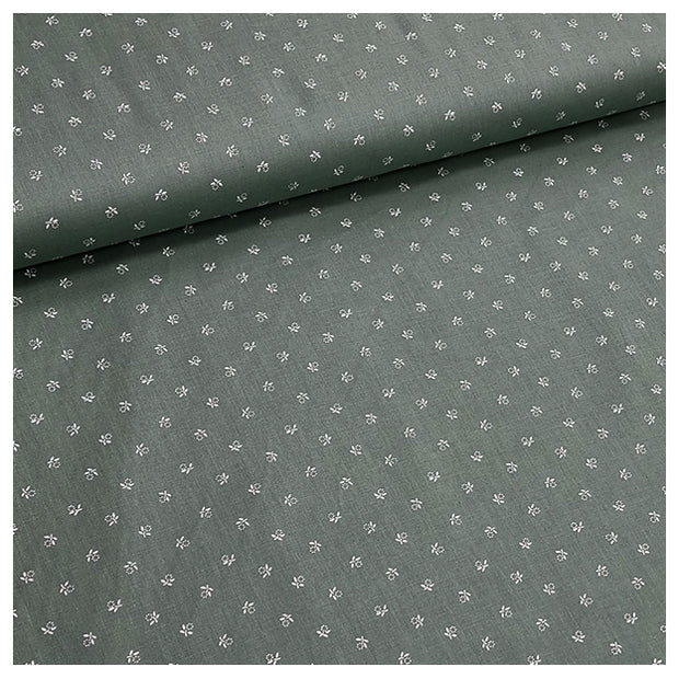 Baumwolle Streublümchen lindgrün