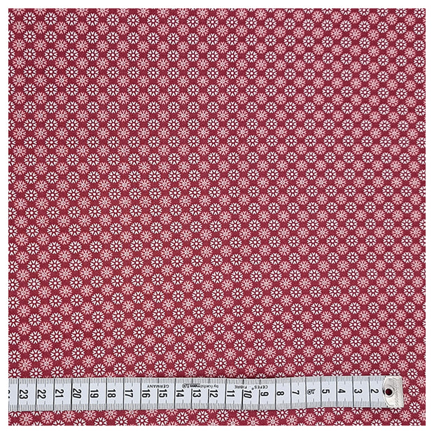 Baumwoll-Popelin kleine Blumen dark rose