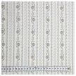 Baumwolle gestreift mit Blumenmotiv weiß und beige