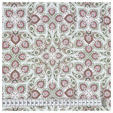 Baumwollsatin Siena hellgrün und rosa