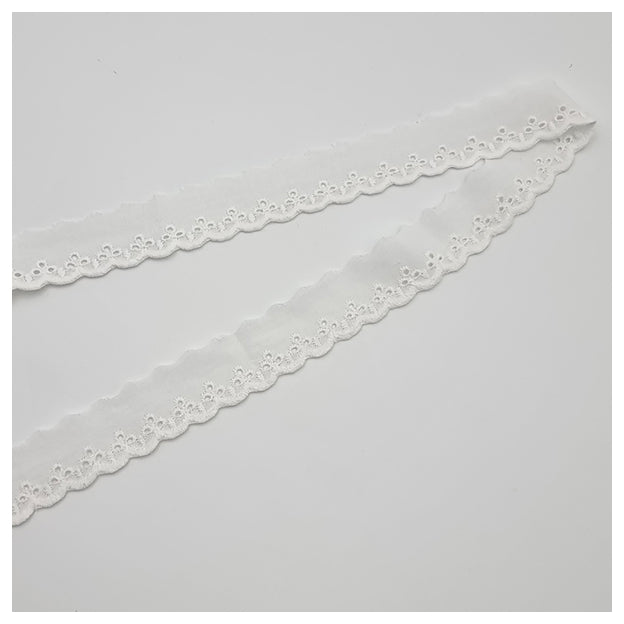 Festonspitze 25mm weiß