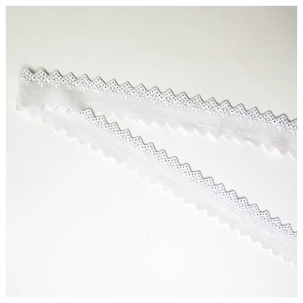 Festonspitze 35mm weiß