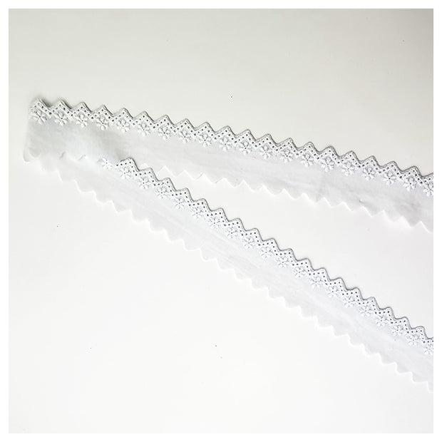 Festonspitze 35mm weiß