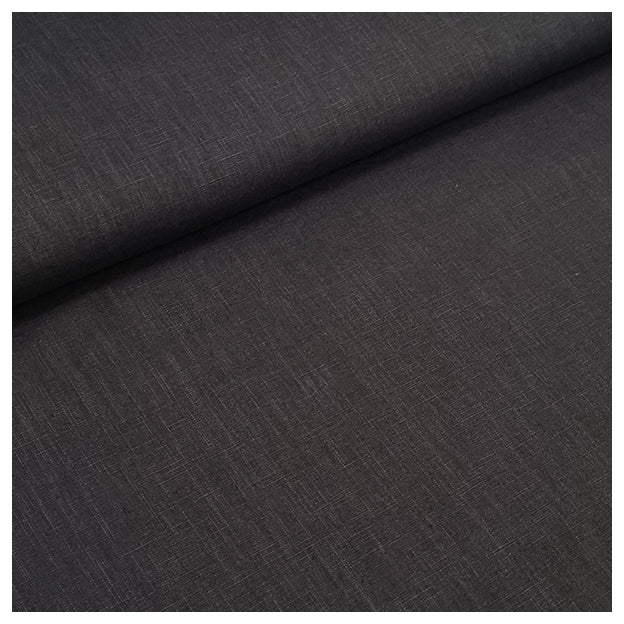 Leinen uni schwarz