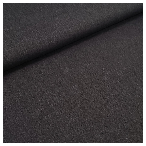 Leinen uni schwarz
