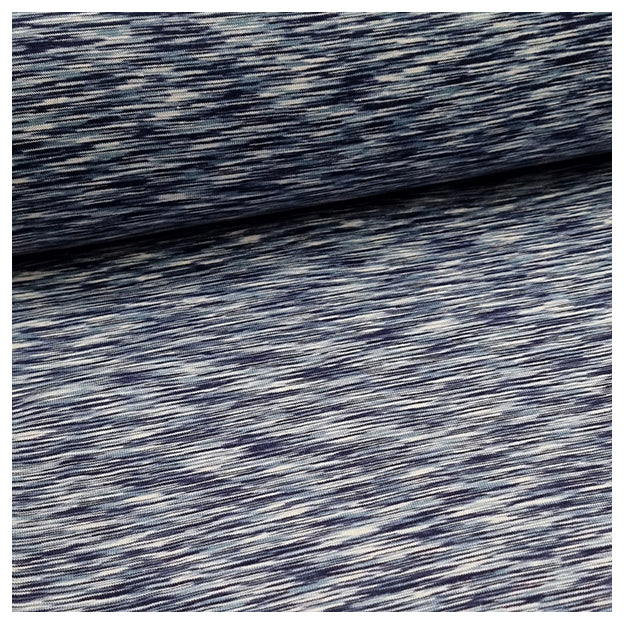 Bündchen blau und weiß meliert