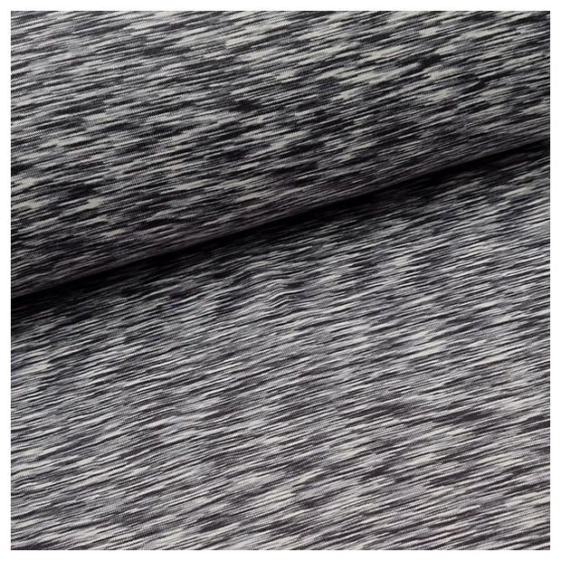 Bündchen hellgrau und weiß meliert