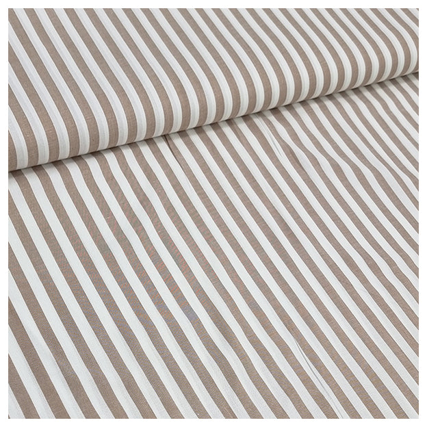 Viskose streifen beige und weiß