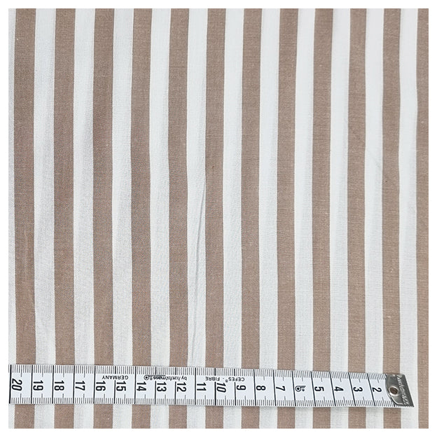 Viskose streifen beige und weiß