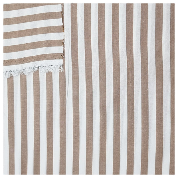 Viskose streifen beige und weiß