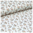 Baumwoll-Popelin Digital Blümchen weiß