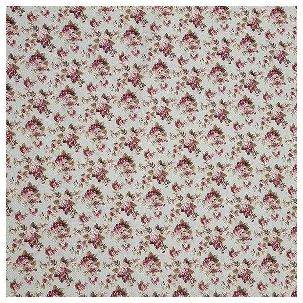 Baumwoll-Popelin Digital kleine Rosen hellgrau