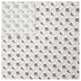Baumwoll-Popelin Digital Rosen rosa und blau
