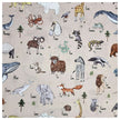 Baumwoll-Popeline Digital Tiere beige