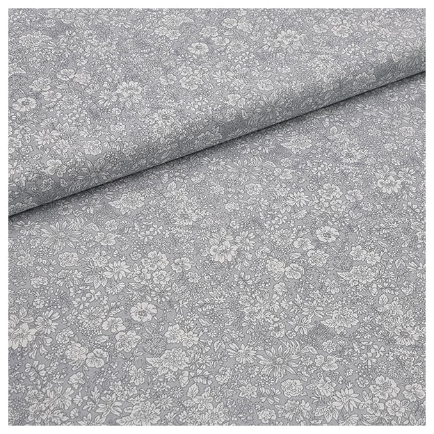 Baumwollstoff Emily Belle grau