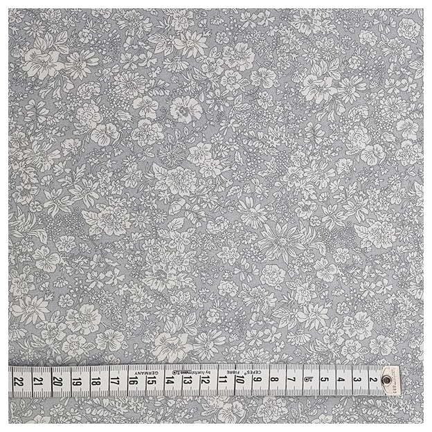 Baumwollstoff Emily Belle grau