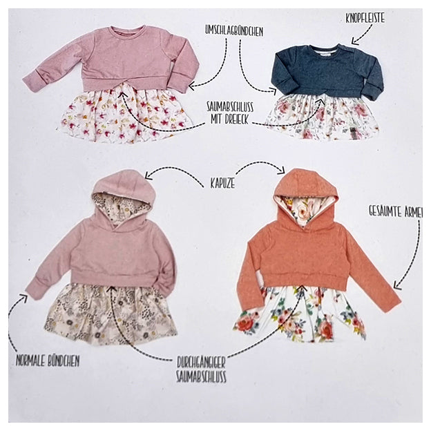 Papierschnittmuster Girly Sweater 56-122