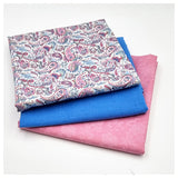 Trachten Stoffpaket rosa und blau mit Schürze
