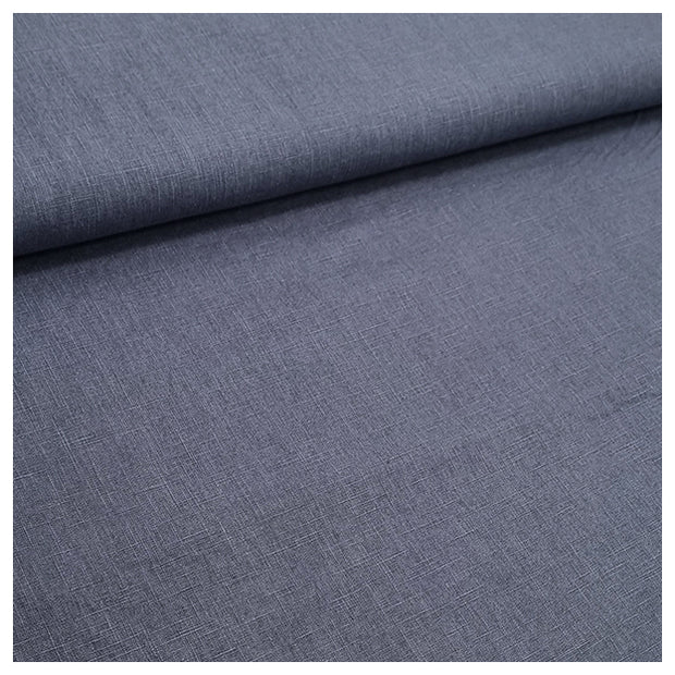 Leinen uni rauchblau