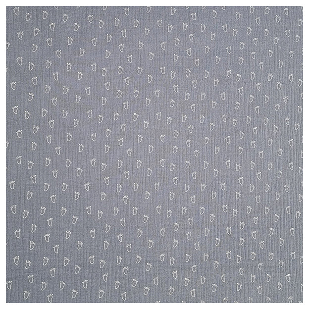 Stoffbox Musselin Fußabdruck und Dino