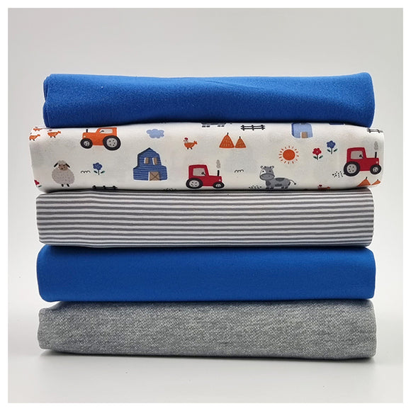 Stoffbox Jersey little farm mit Bündchen