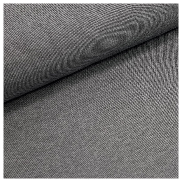 Stoffbox Jersey Bauernhof und Waffeljersey grau mit Bündchen