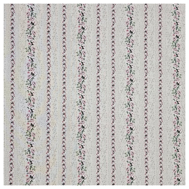 Baumwolle Ellie-Roses naturweiß und rosa