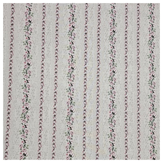 Baumwolle Ellie-Roses naturweiß und rosa