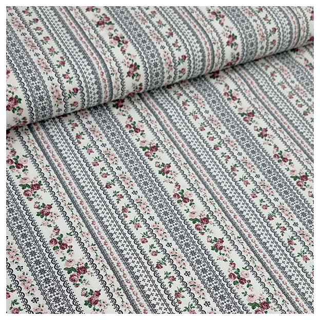 Baumwolle Ellie-Roses anthrazit