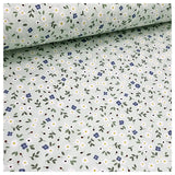 Baumwolle Blumen mint und blau