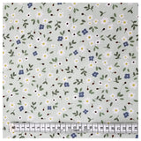 Baumwolle Blumen mint und blau