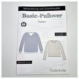 Papierschnittmuster Basic-Pullover Damen Größe 32-58