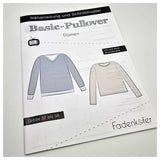 Papierschnittmuster Basic-Pullover Damen Größe 32-58