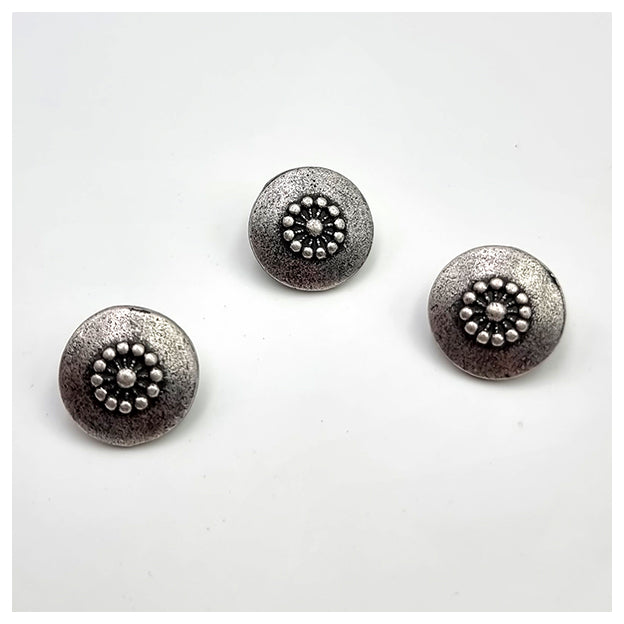 Metallknöpfe mit Blumenmotiv 18mm