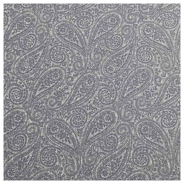 Baumwollsatin Paisley hellblau