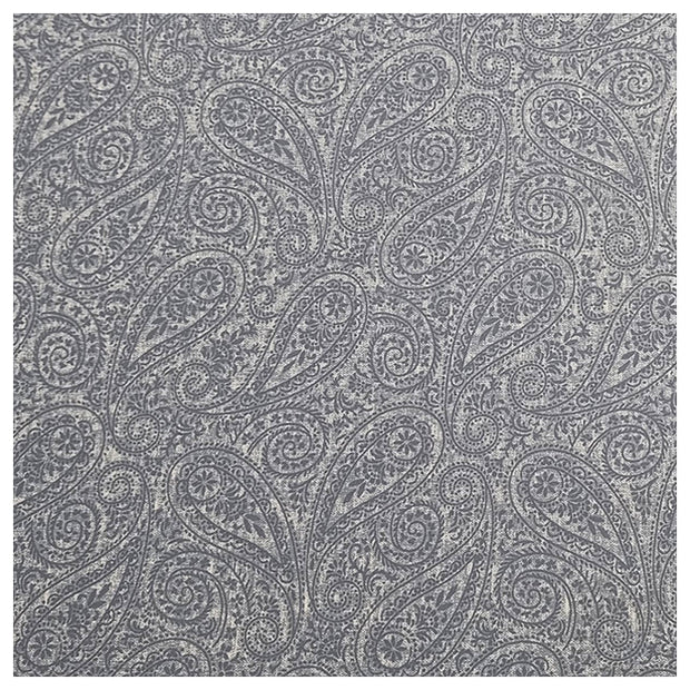 Baumwollsatin Paisley hellblau